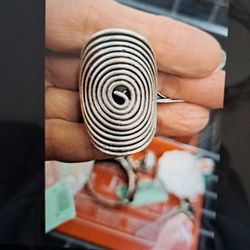 Oval Silver Unisex Infinity Ring