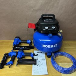 Kobalt 6-Gallon Portable Electric 150 PSI Pancake Air Compressor with Accessories Included 