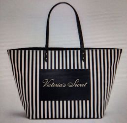 Victoria's Secret Stripe Weekender Tote Bag,  New