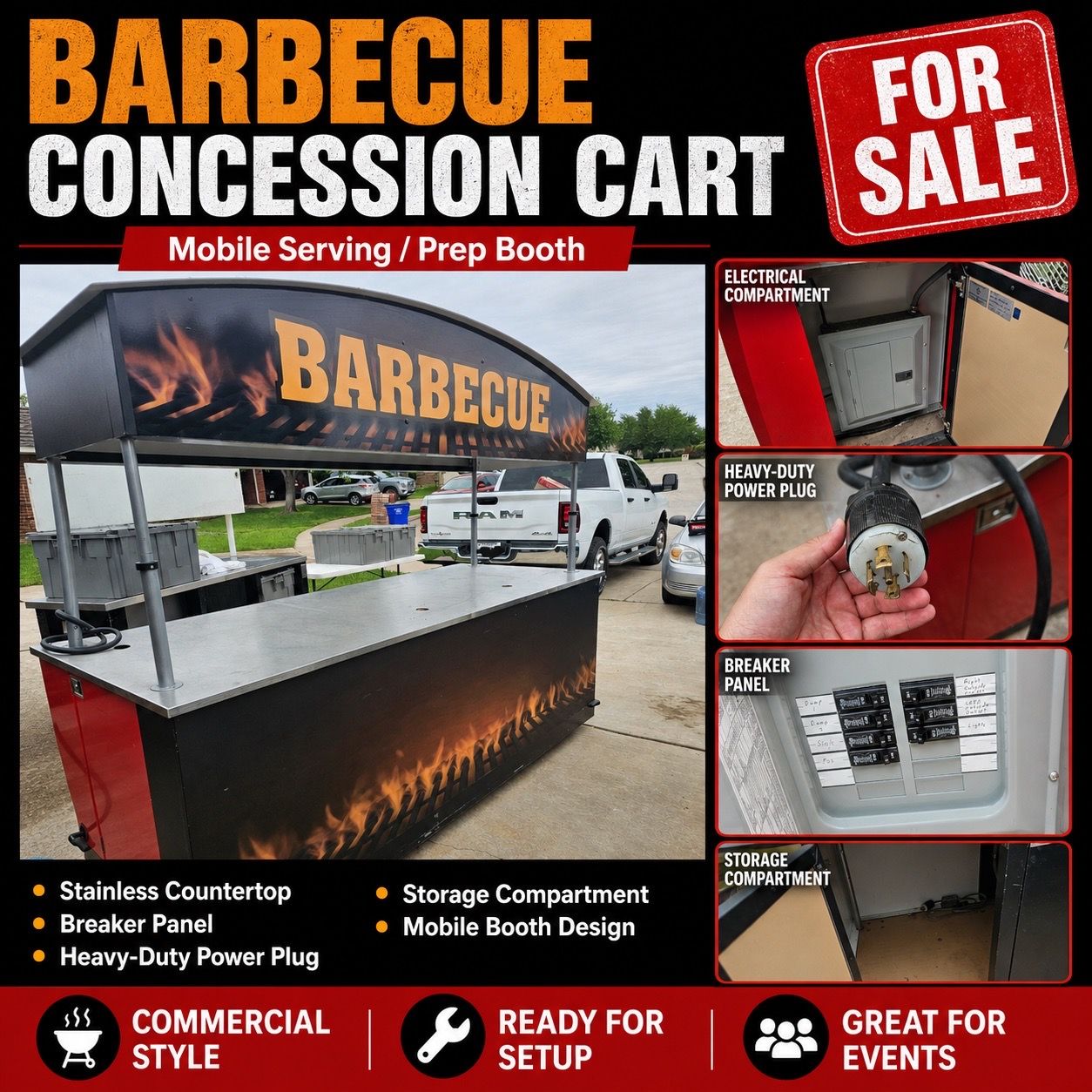 BBQ Concession Cart