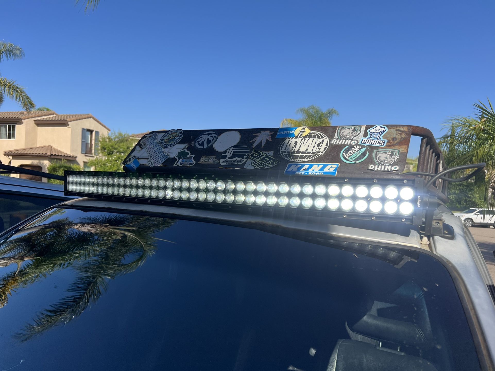 Nilight LED Light Bar 42 inch Spot Flood Driving Lamp Roof Off Road with Metal Mounting Brackets