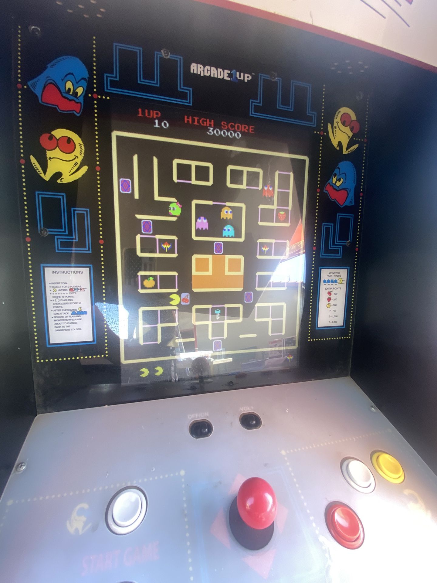 Arcade 1up Ms PAC-MAN , 6 Games Included