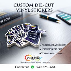 Custom  die cut vinyl stickers