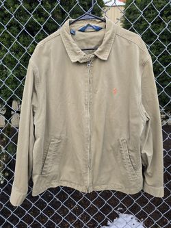 Vintage Polo Ralph Lauren Harrington Jacket Men 2XL Khaki Zip
