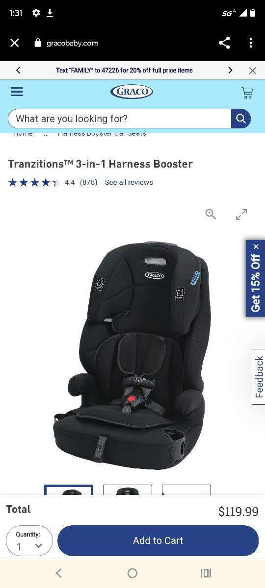 Graco Tranzitions 3 In 1 Harness Booster