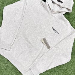 ESSENTIALS HOODIE GREY SIZE L