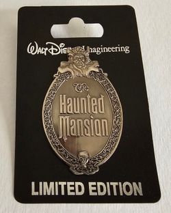 Haunted Mansion WDI Imagineering Plaque Pin Jumbo LE 300