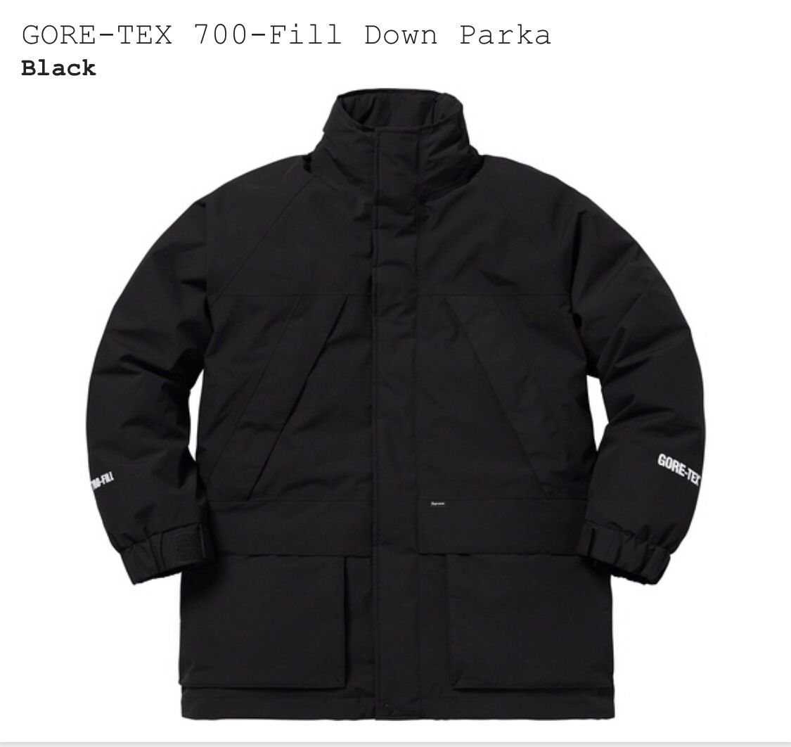 Supreme gore tex 700 fill down parka black size L for Sale in