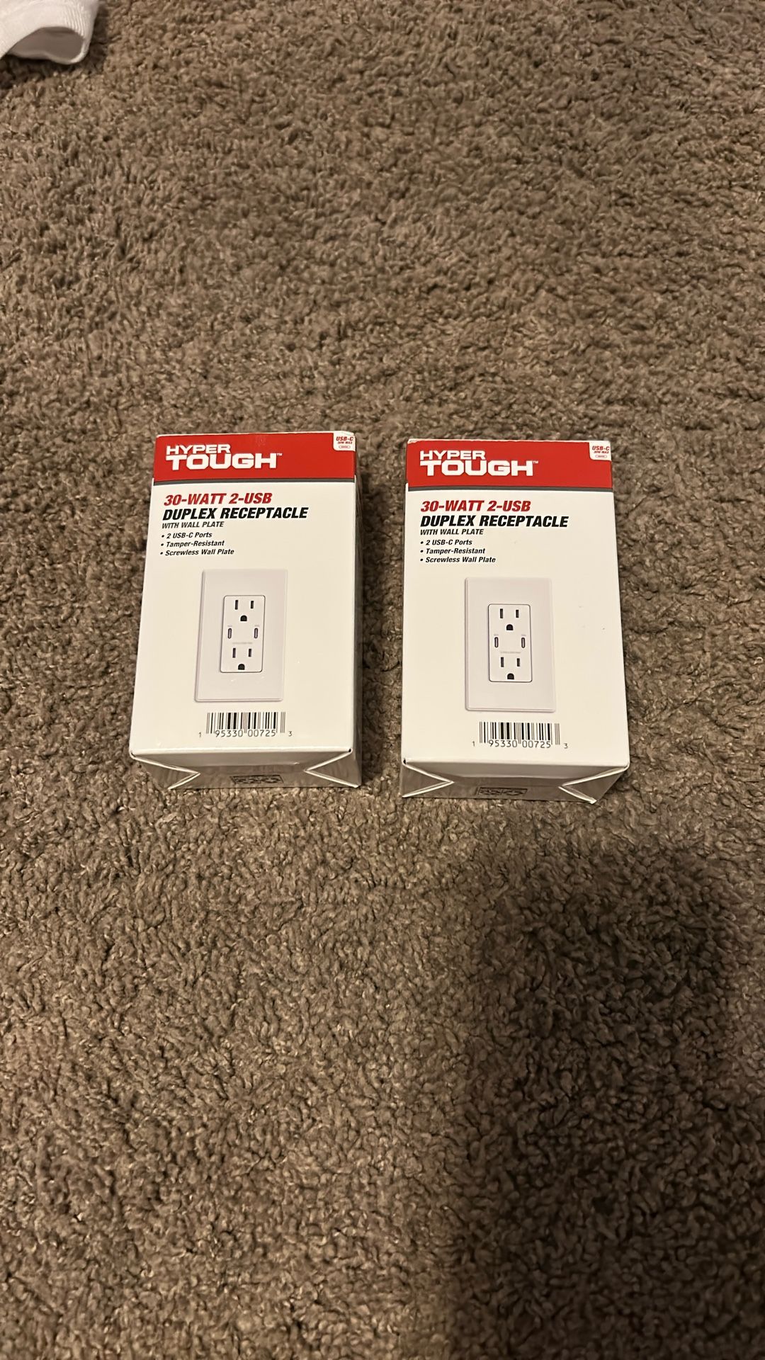 30-Watt Wall Receptacles with 2 USB-C Ports each