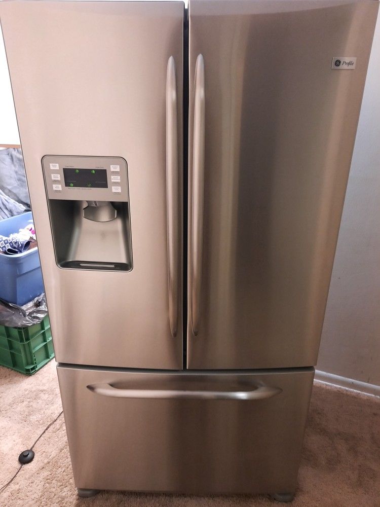 Stainless Steel GE Refrigerator 