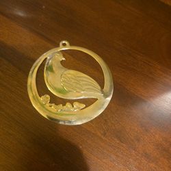 Vintage Brass Ornament – Partridge in a Pear Tree, 12 Days of Christmas, 1980s