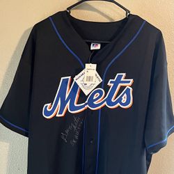 NWT NEW YORK METS SIGNED JERSEY SIZE XL