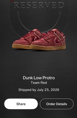Dunk low protro reserved