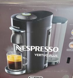 Nespresso Vertuo Plus Deluxe coffee and espresso machine by De'Longhi gray.