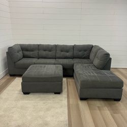 Sectional sofa gray ashley
