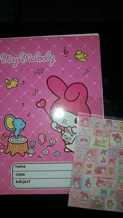 Hello Kitty Notebook and Stickers
