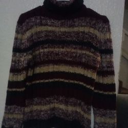 Turtle Neck Crochet Sweater 