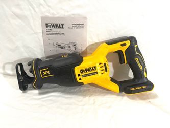 Brand new DeWalt XR 20 V brushless reciprocating saw. Tool only