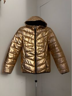 Spyder Women's Alyce Short Puffer Jacket, Rose Gold size M