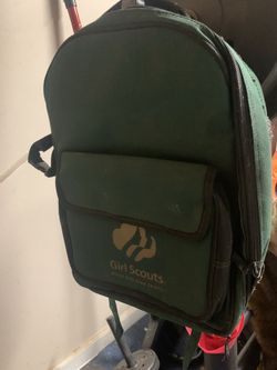 Girl Scouts green backpack / 1992 day pack