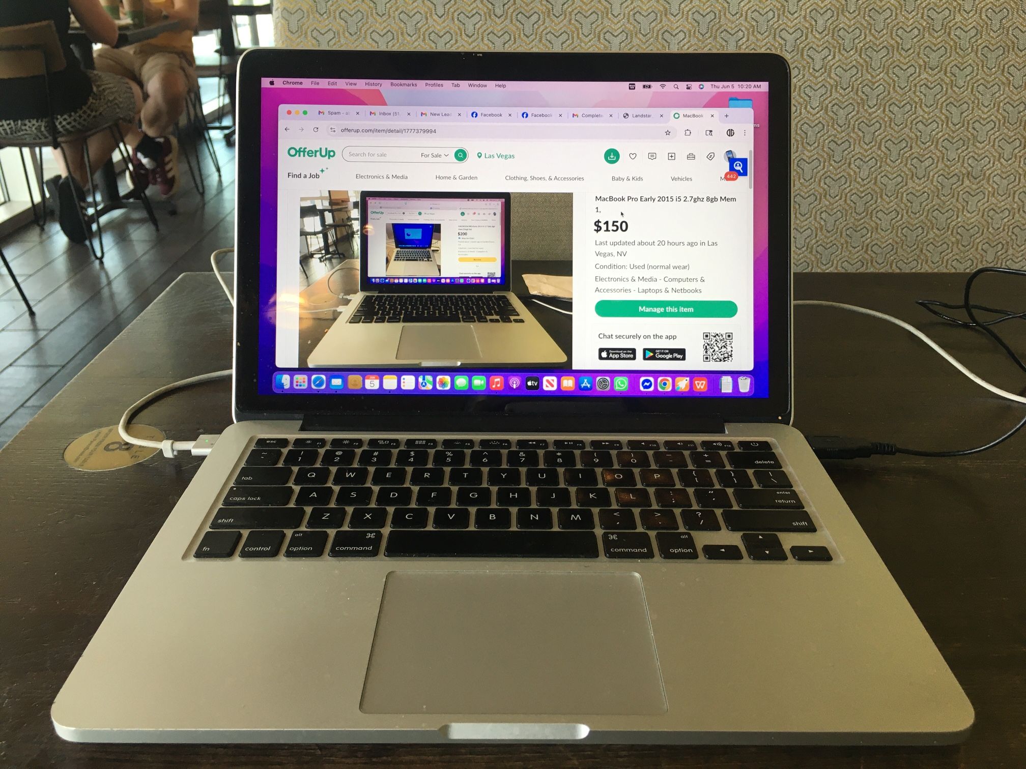 MacBook Pro 13in Early 2015 8gb 2.7ghz Dual Core 128gb