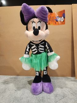 Minnie Mouse Skeleton Halloween door greeter