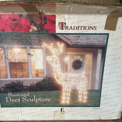Christmas Deer Sculpture