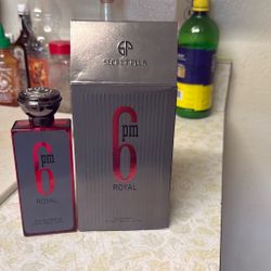 6 Pm Royal Red  Cologne  Selling it For 20$ The Box Is A Bit Damaged but The Clone Itself Is Untouched And Smell Pineapple 
