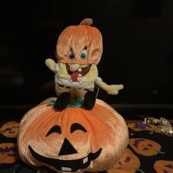 Sponge Bob Y Pumpkin Plush  En Buenas Condiciones 