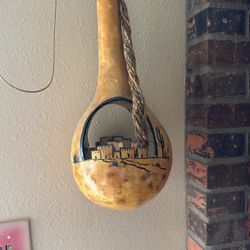 Decorative Gourd, Southwest Native Scene