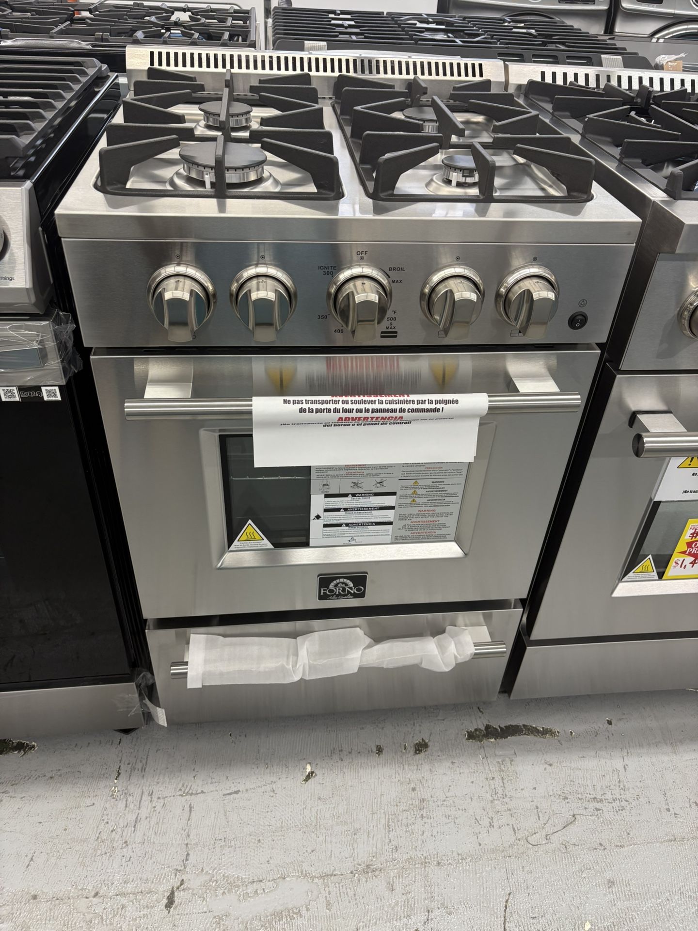 FORNO 24” Gas Slide In Range / 2 Years Warranty