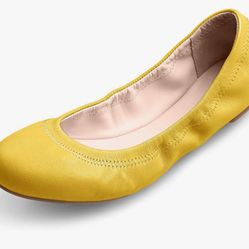 UVS Lambskin Ballet Flat Shoes