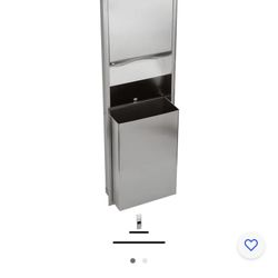 Two Bobrick Commercial Trash can/paper Towel 