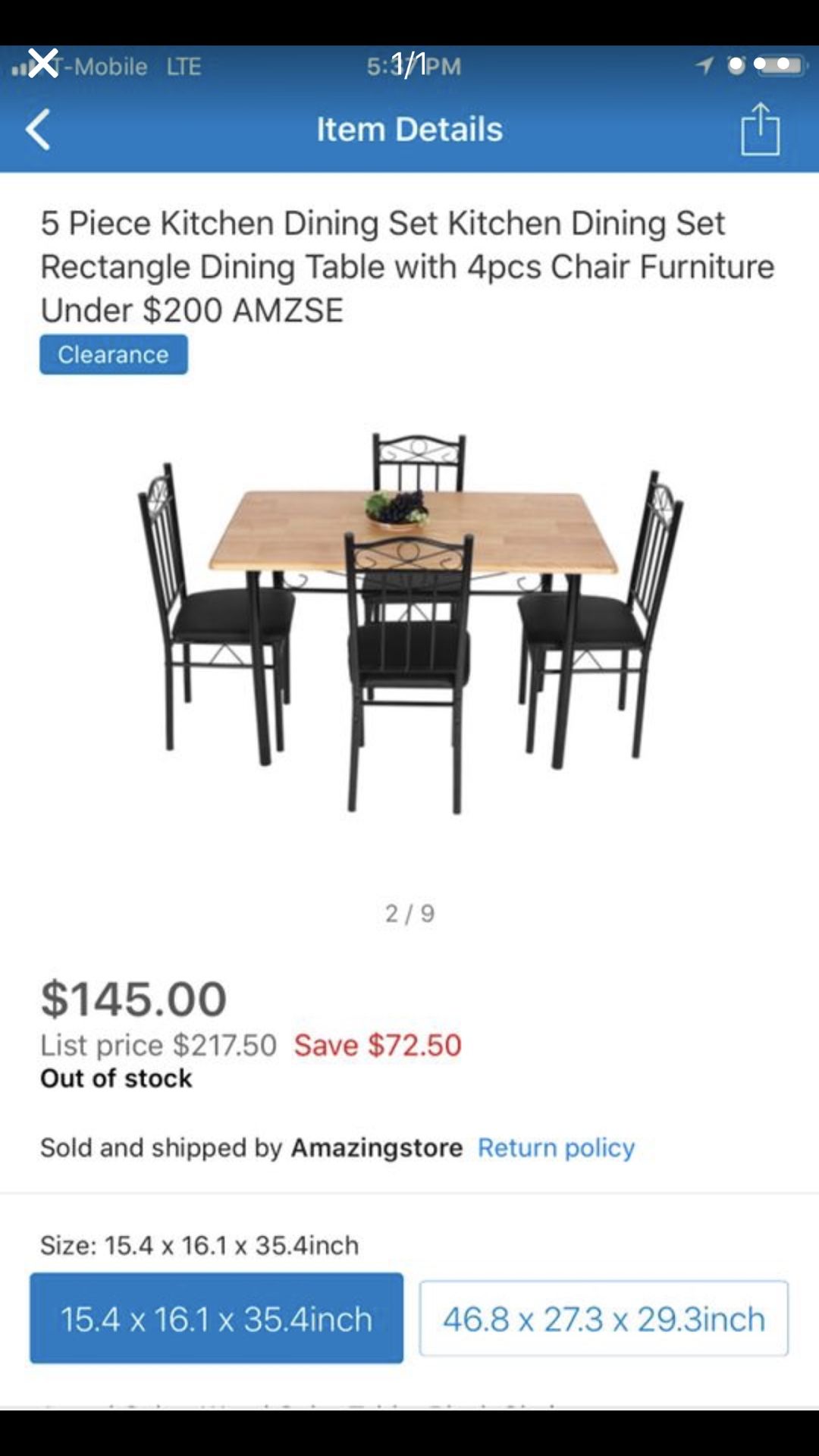 Small kitchen table