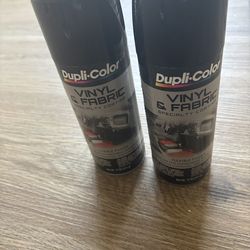 Vinyl and fabric black spray