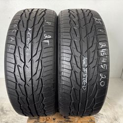 2 Tires 245 45 20 Toyo Extensa Hpii 100% Tread No Repairs