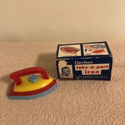 Vintage 1950’s Gerber Take A Part Iron Toy With Box HTF RARE