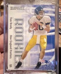 2000 fleer impact Tom Brady rookie card