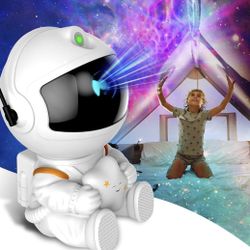 Proyector de galaxia de astronauta, proyector de estrellas, luz de galaxia, luz nocturna para niños, lámpara LED de techo de nebulosa, decoración de h
