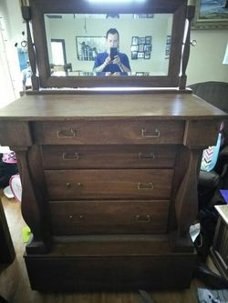 All wood dresser