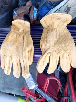 Size Large Real Leather work Gloves $15