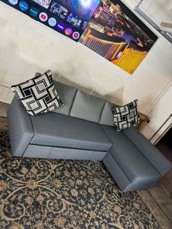 🌟 IKEA grey modular sectional couch 🛋  with pullout bed and storage ( FREE DELIVERY)