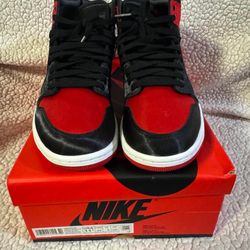 Jordans 1 Satin Bred Size 10  