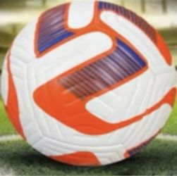 Soccer Ball White Orange Blue