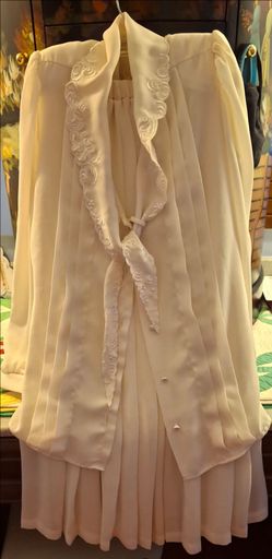 Cream Women's Blouse and Skirt Set