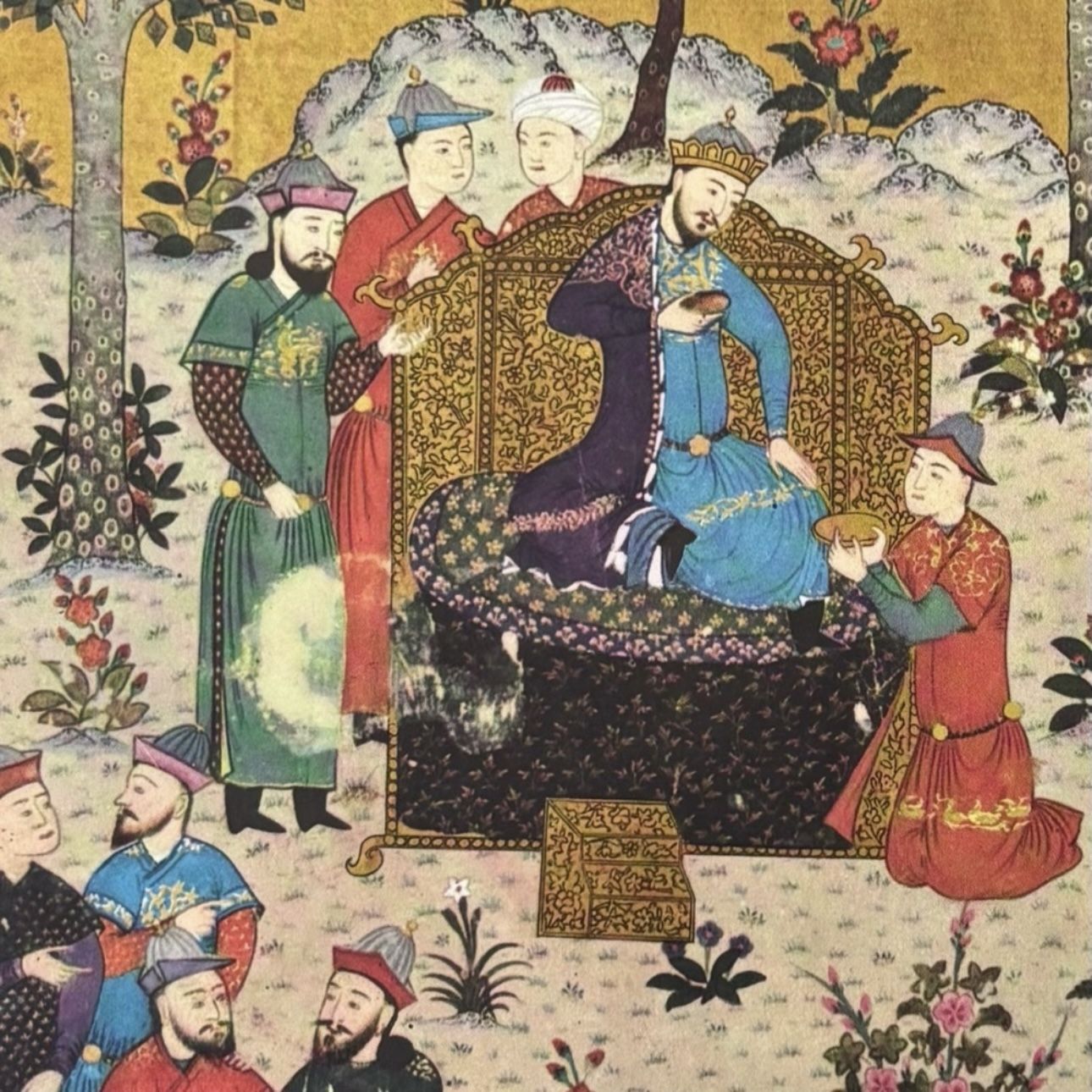 SHAHNAMEH OF BAYSUNQUR c. 1430 Original 50's Vintage Fine Art Print Collectible Italy Italian Printed Poster Ephemera