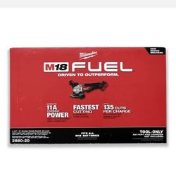 New In Box Milwaukee M18 FUEL 2880-20 Cordless Grinder Paddle 4 1/2 To 5" 18Volt.  FIRM,