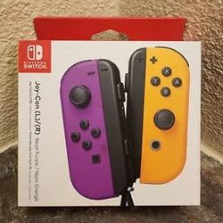 Switch Joy-Cons L/R, Neon Purple & Neon Orange (NEW) - Nintendo