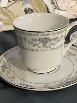 Vintage 1970’s Wade Fine Porcelain Diane Tea Cup & Saucer set of 2
