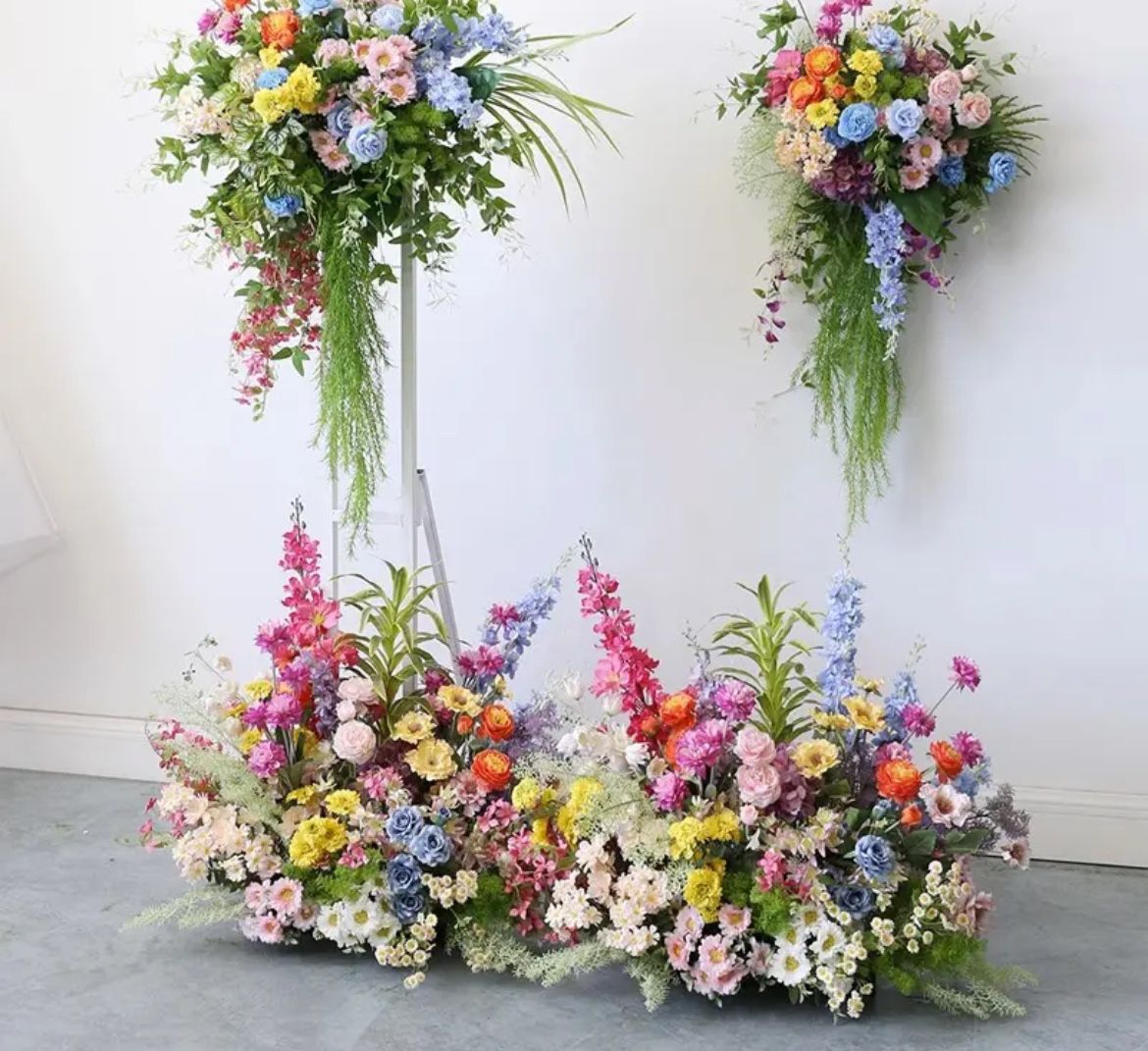 Colorful Arch Backdrop Decor Floral Arrangements